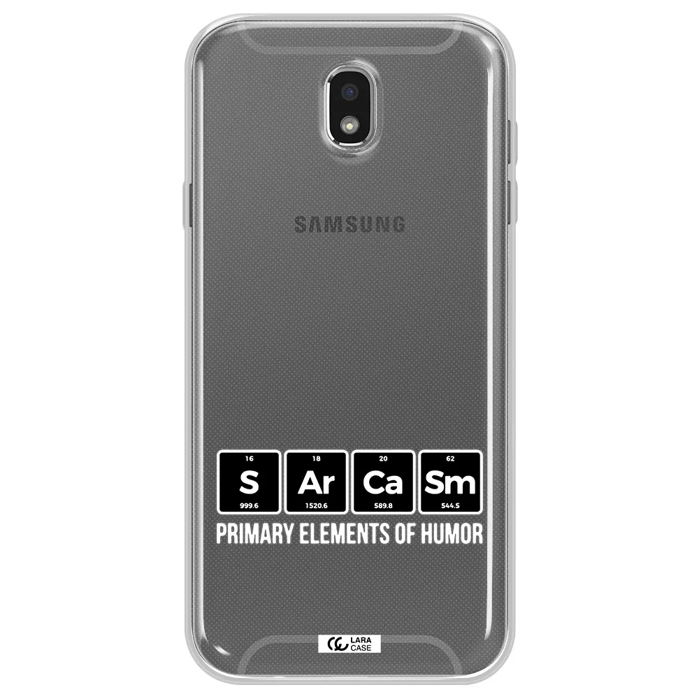 a group of black square letters with white text Samsung J7 Pro Clear TPU Case