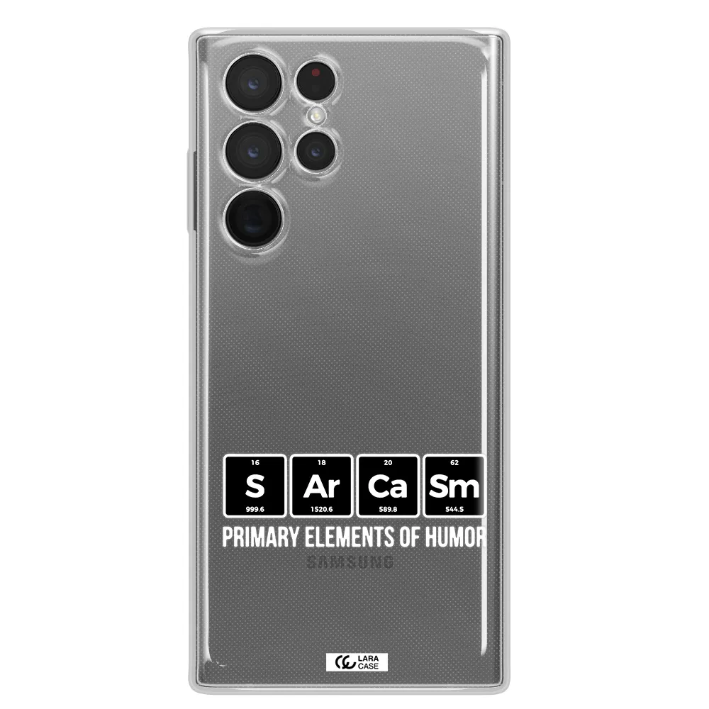 a group of black square letters with white text Samsung S 22 Ultra Clear TPU Case