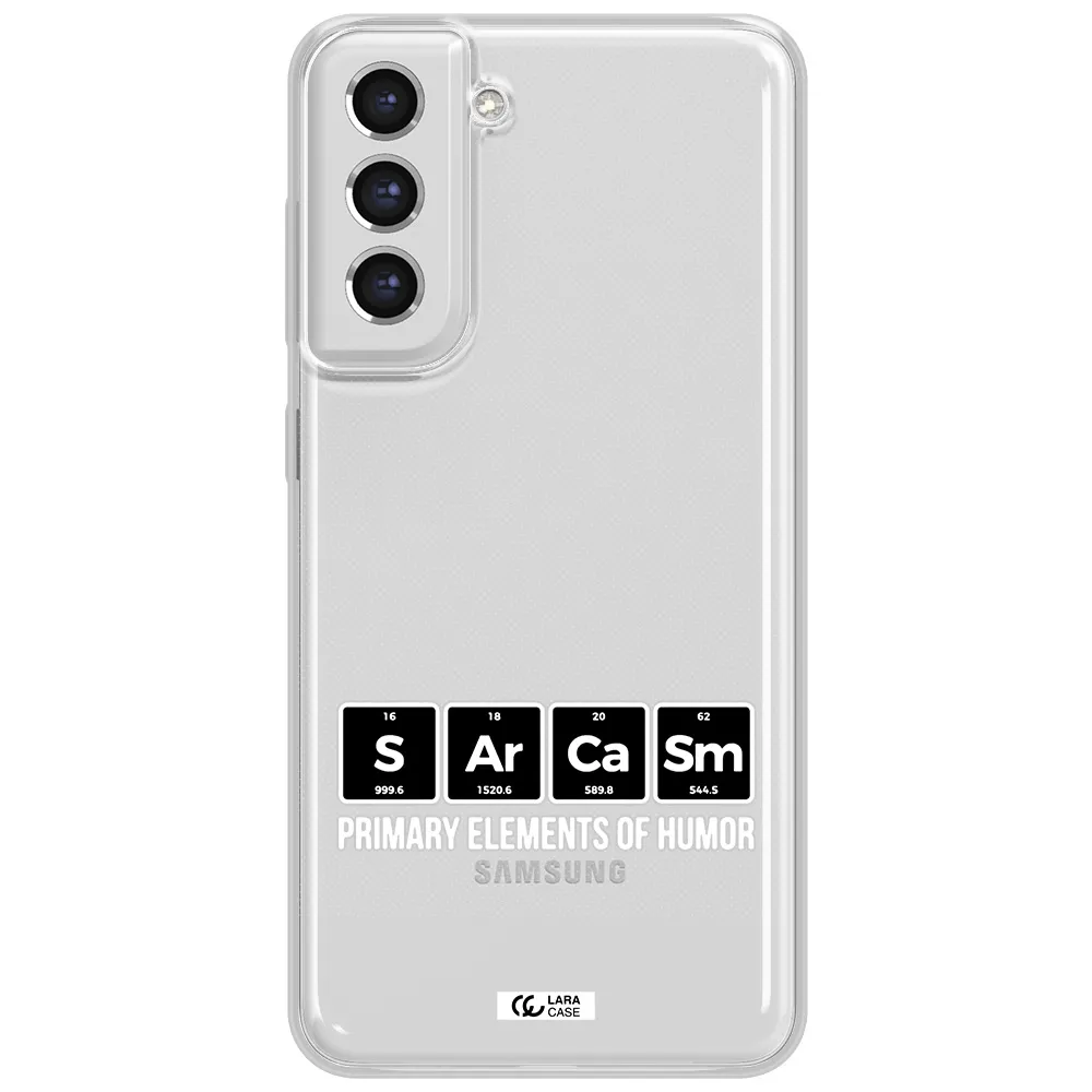 A Group Of Black Square Letters With White Text Samsung S21 Fe Clear Tpu Case