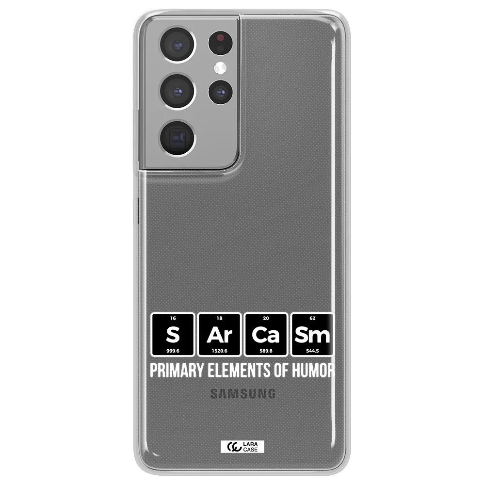 a group of black square letters with white text Samsung S21 Ultra Clear TPU Case