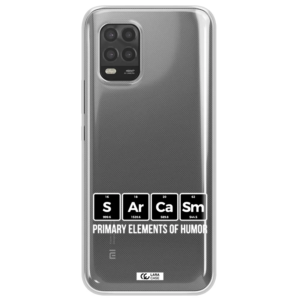 a group of black square letters with white text Xiaomi Mi 10 Lite Clear TPU Case