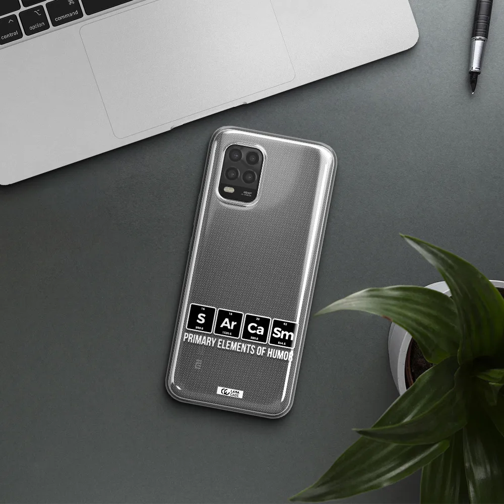 a group of black square letters with white text Xiaomi Mi 10 Lite Clear TPU Case