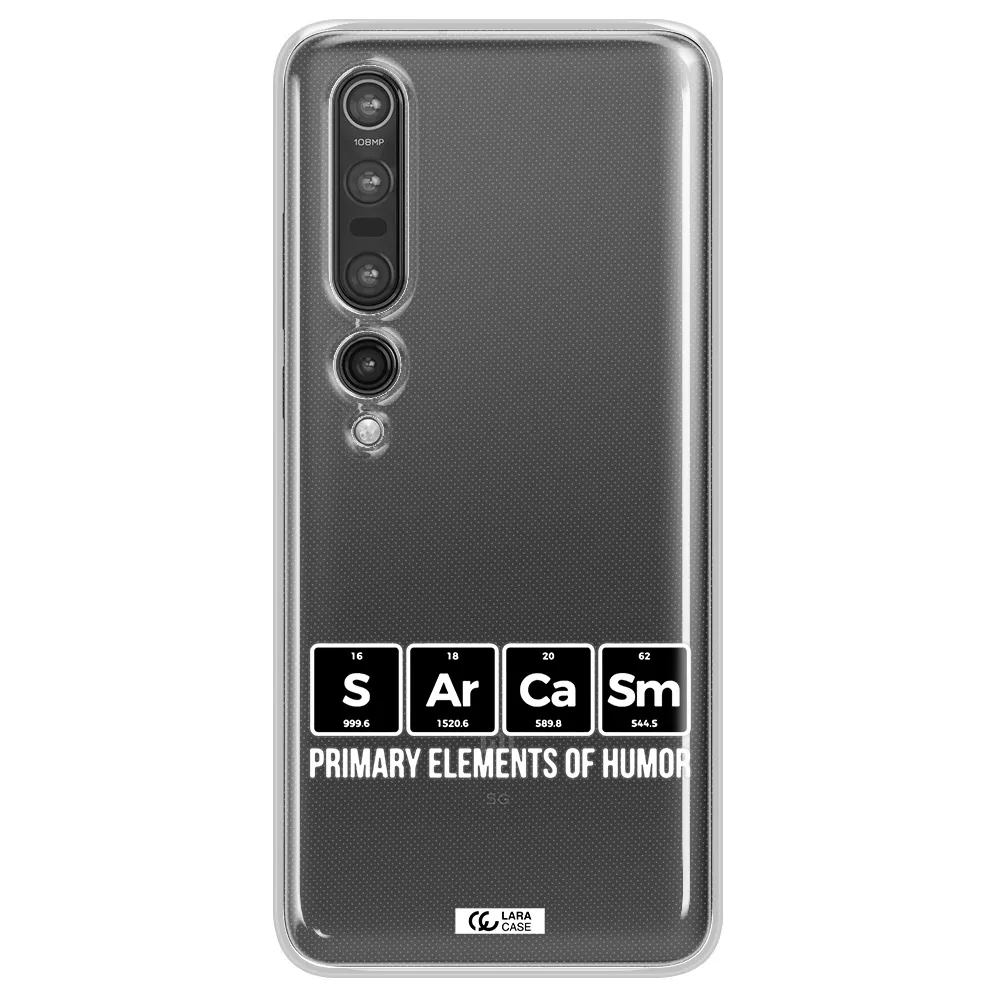 a group of black square letters with white text Xiaomi Mi 10 Pro Clear TPU Case