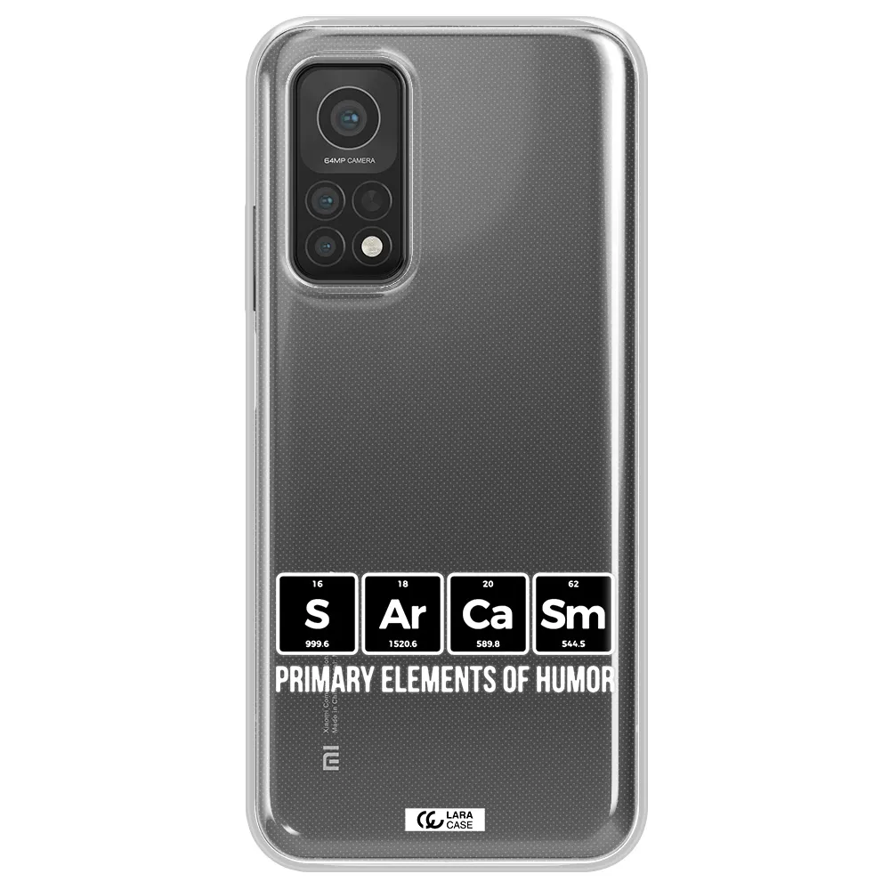 a group of black square letters with white text Xiaomi Mi 10T Clear TPU Case