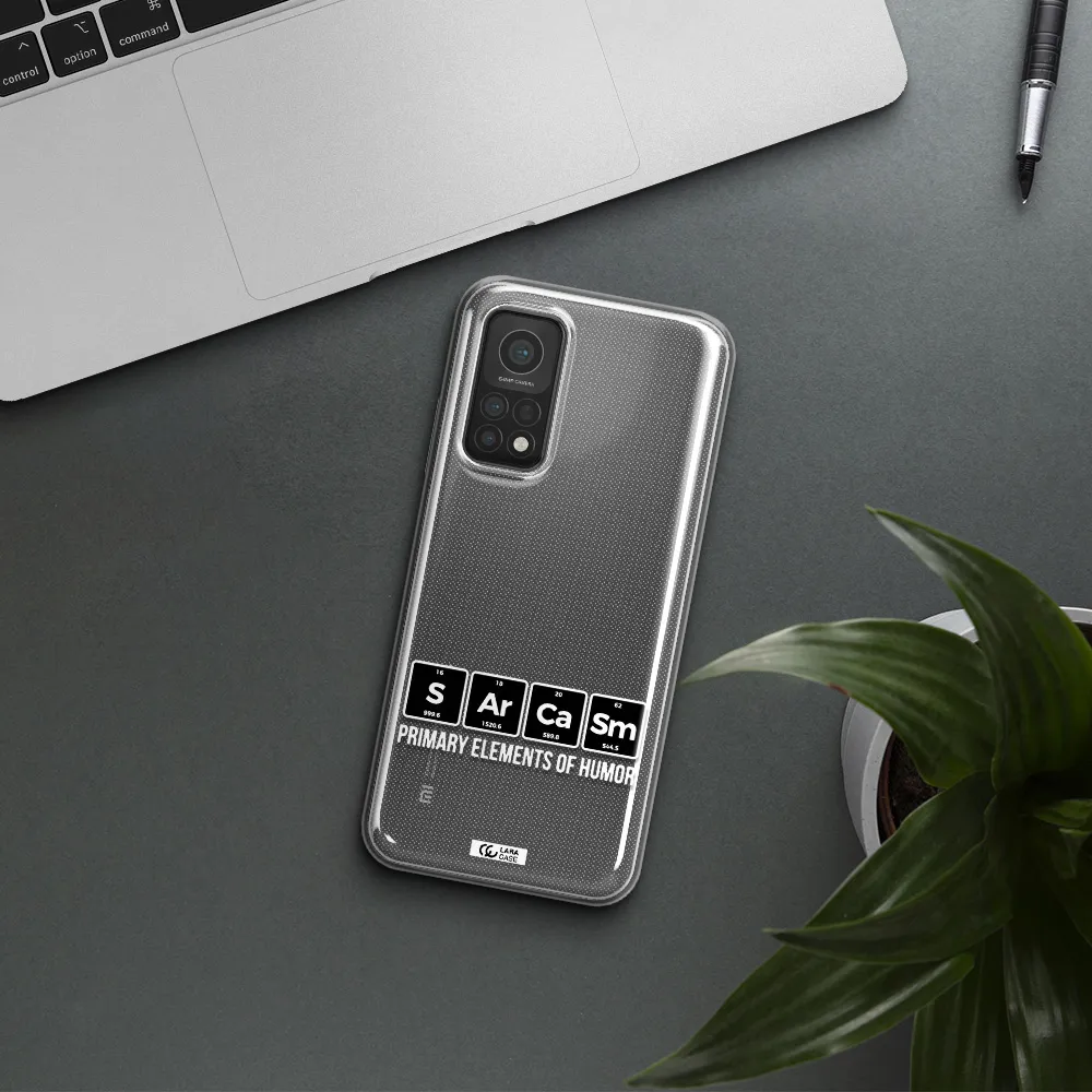 a group of black square letters with white text Xiaomi Mi 10T Clear TPU Case