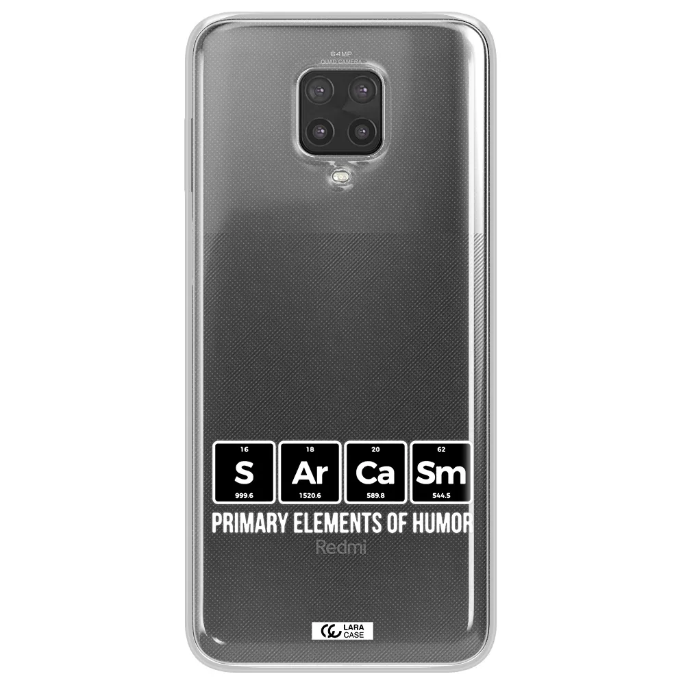 a group of black square letters with white text Xiaomi Note 9 Pro Clear TPU Case