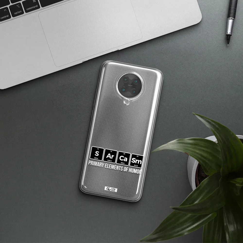 a group of black square letters with white text Xiaomi Poco F2 Pro Clear TPU Case