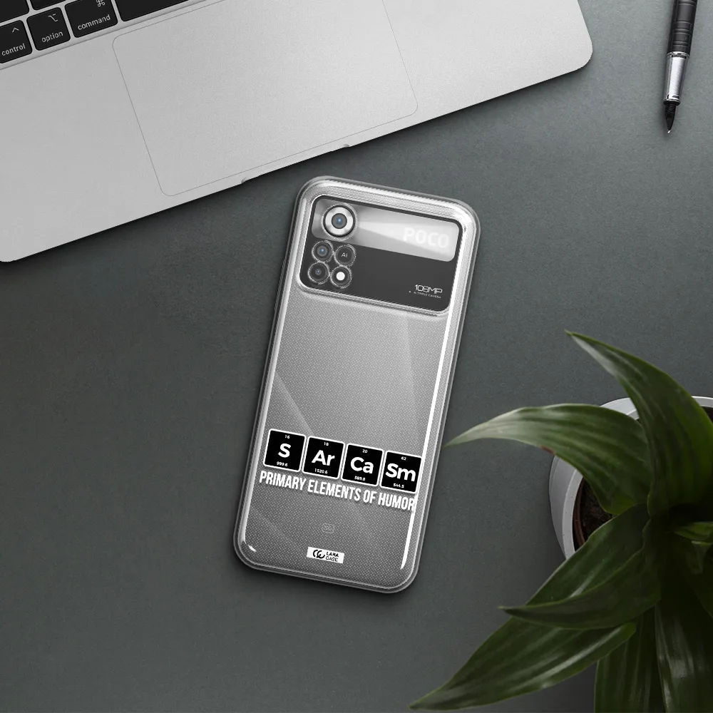 a group of black square letters with white text Xiaomi Poco X4 Pro Clear TPU Case