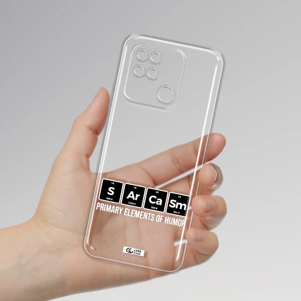 a group of black square letters with white text Xiaomi Redmi 10C Clear TPU Case