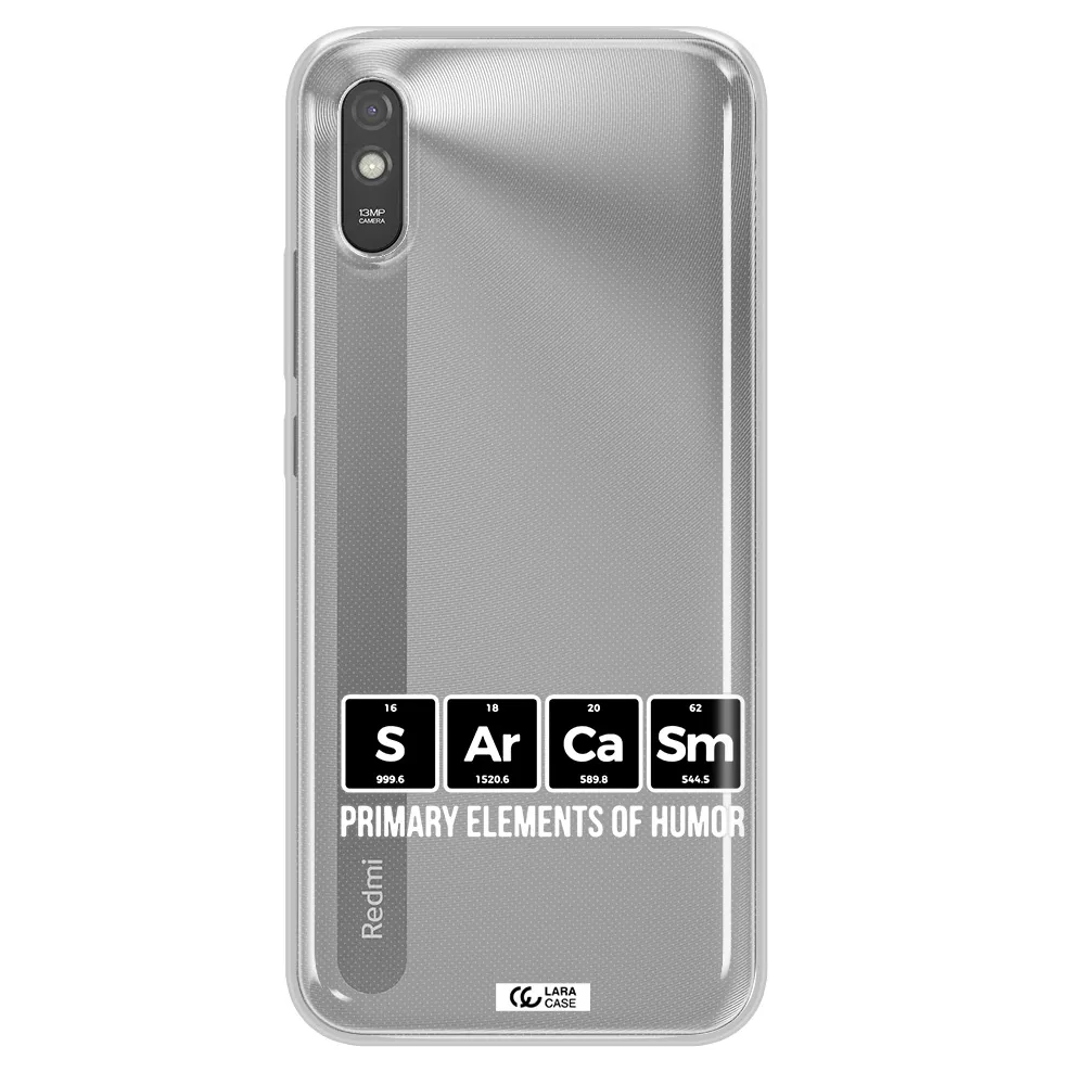 a group of black square letters with white text Xiaomi Redmi 9A Clear TPU Case