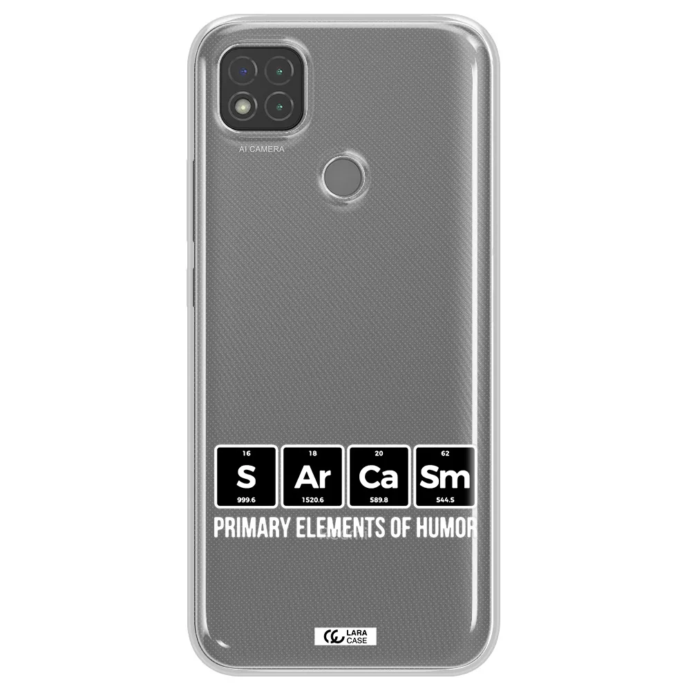 a group of black square letters with white text Xiaomi Redmi 9C Clear TPU Case