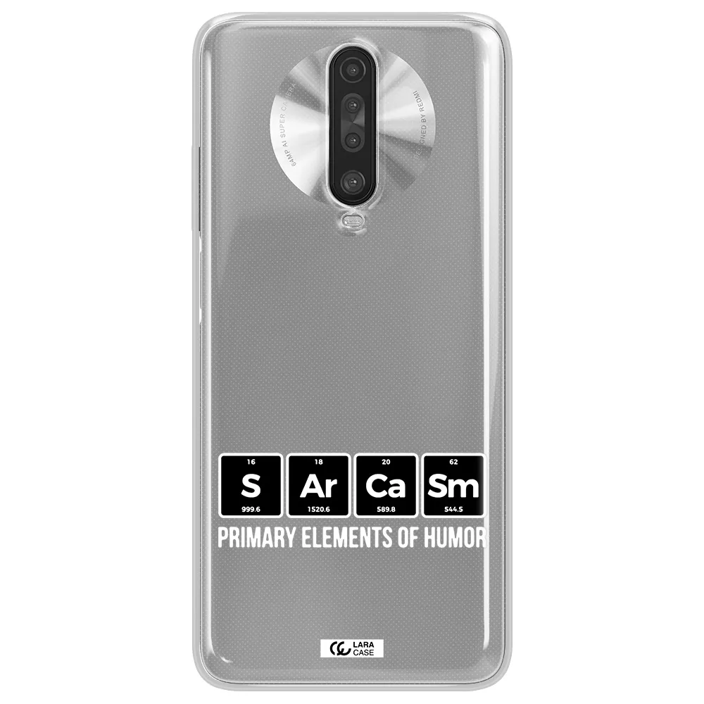 a group of black square letters with white text Xiaomi Redmi K30 Clear TPU Case