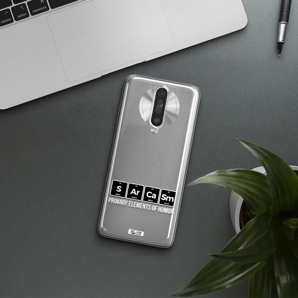 a group of black square letters with white text Xiaomi Redmi K30 Clear TPU Case