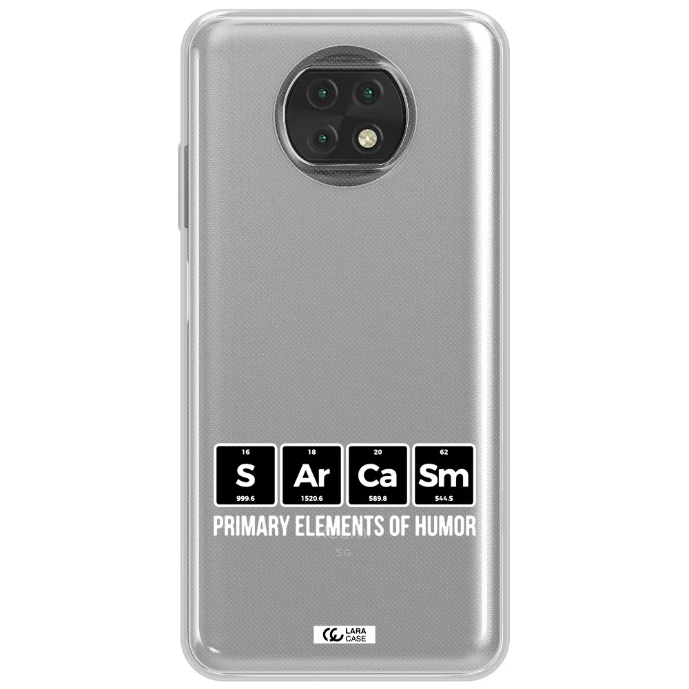 A Group Of Black Square Letters With White Text Xiaomi Redmi Note 9T Clear Tpu Case