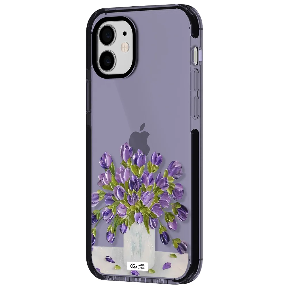 a bunch of purple flowers Apple iPhone 12 impact Lilac Case