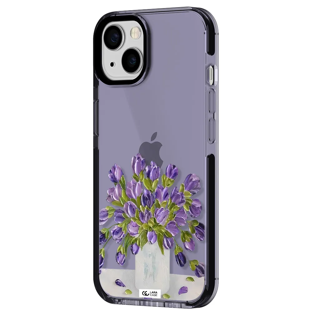 a bunch of purple flowers Apple iPhone 13 impact Lilac Case