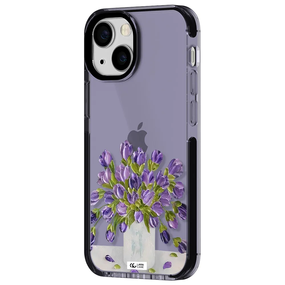 a bunch of purple flowers Apple iPhone 13 mini impact Lilac Case