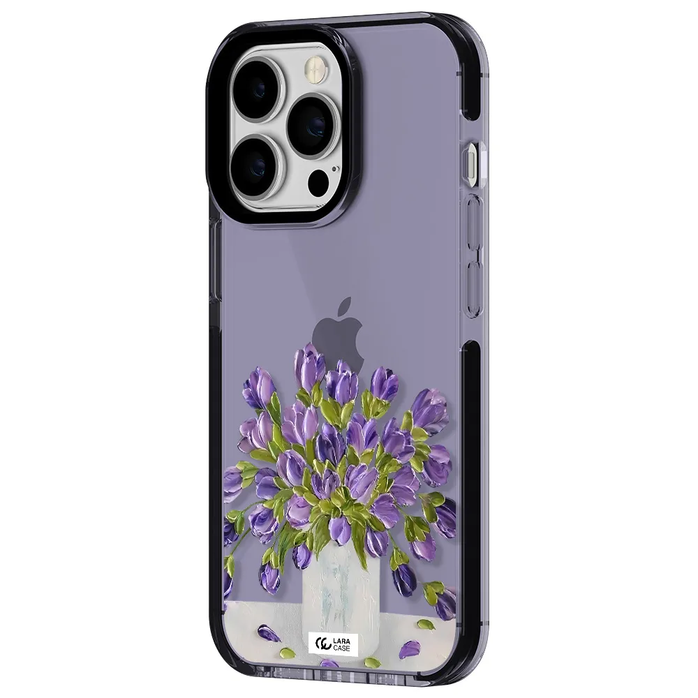 a bunch of purple flowers Apple iPhone 13 Pro impact Lilac Case