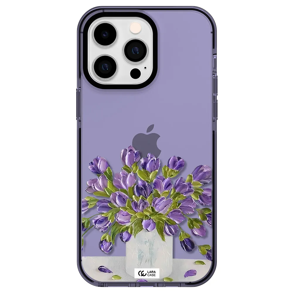 a bunch of purple flowers Apple iPhone 15 Pro impact Lilac Case