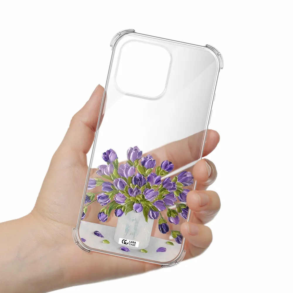 A Bunch Of Purple Flowers Apple Iphone 16 Pro Max Clear Pc Case