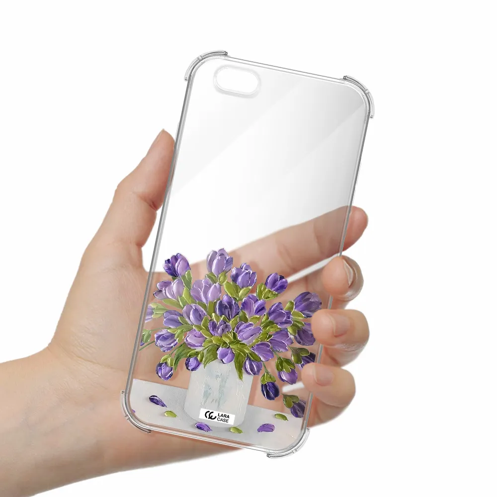 a bunch of purple flowers Apple iPhone 6 s plus Clear PC Case