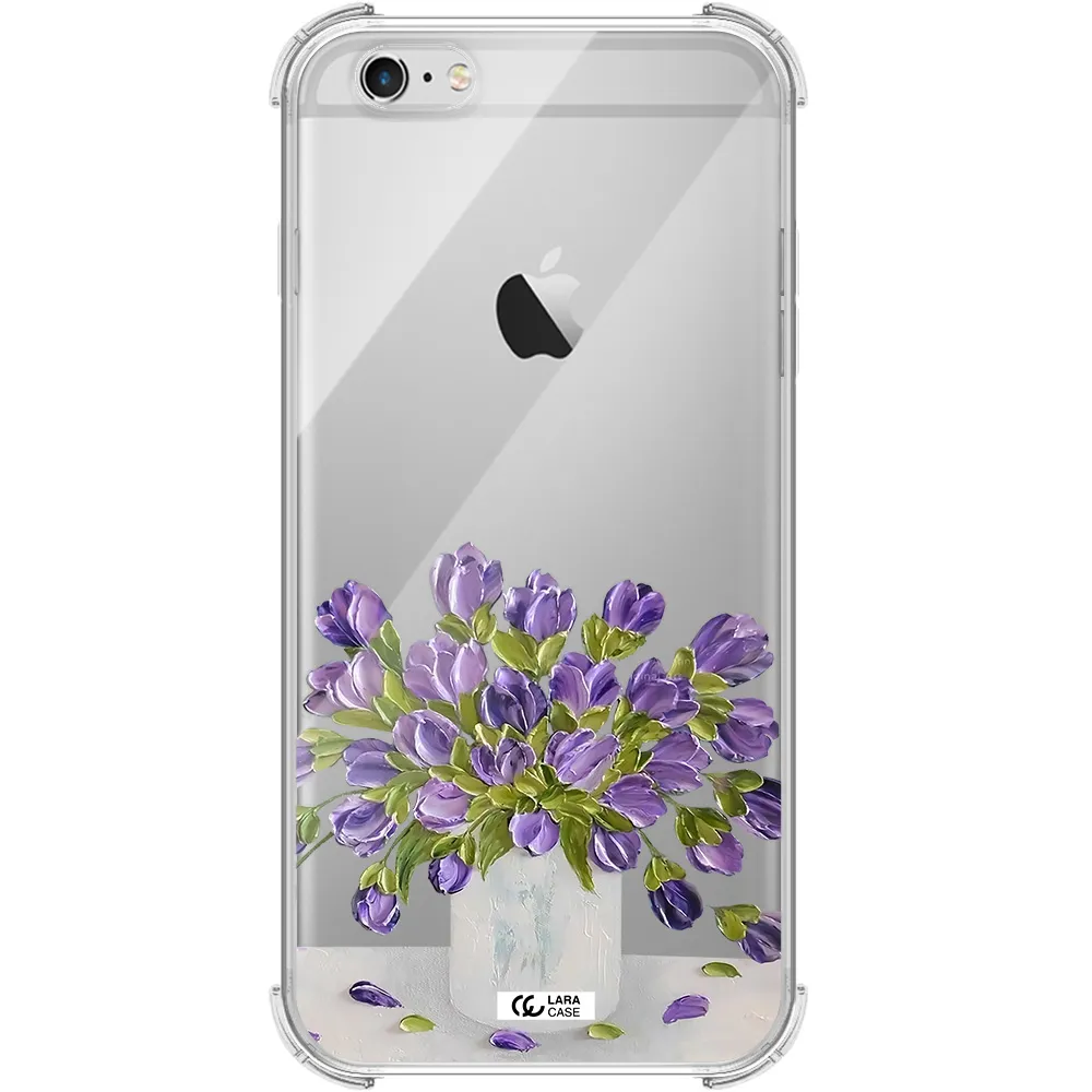 a bunch of purple flowers Apple iPhone 6S Clear PC Case