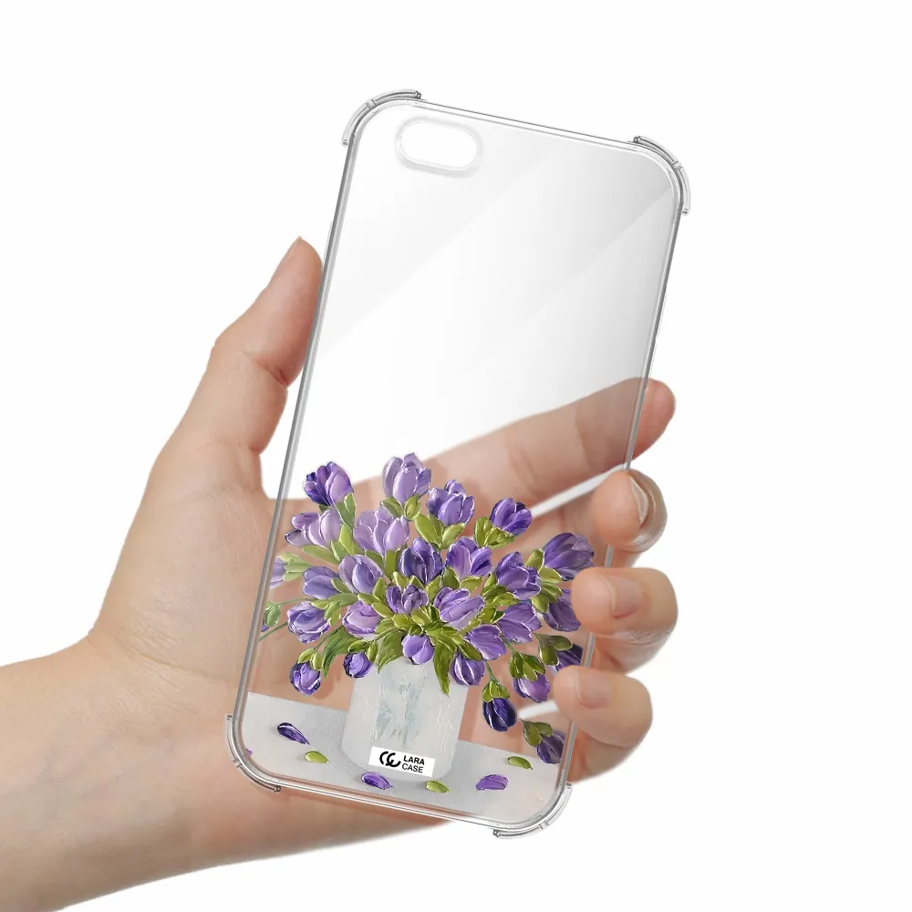 a bunch of purple flowers Apple iPhone 6S Clear PC Case