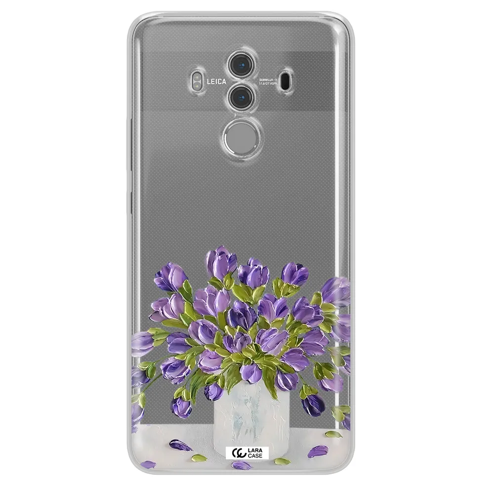 a bunch of purple flowers Huawei Mate 10 Pro Clear TPU Case