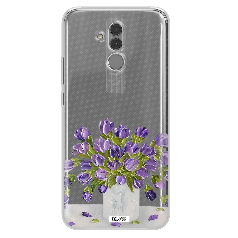 a bunch of purple flowers Huawei Mate 20 Lite Clear TPU Case