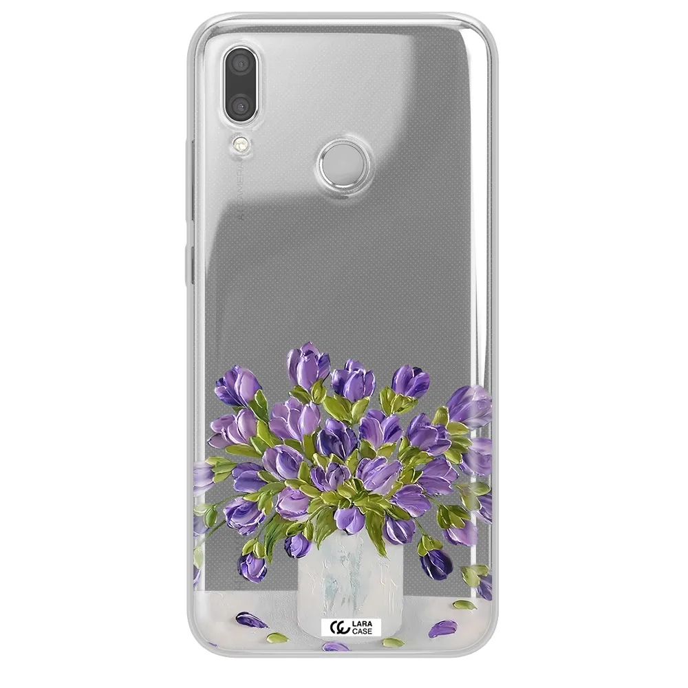 a bunch of purple flowers Huawei P Smart 2019 Clear TPU Case