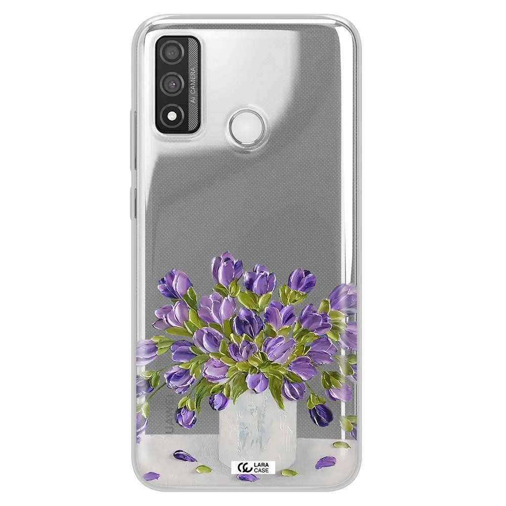 a bunch of purple flowers Huawei P Smart 2020 Clear TPU Case