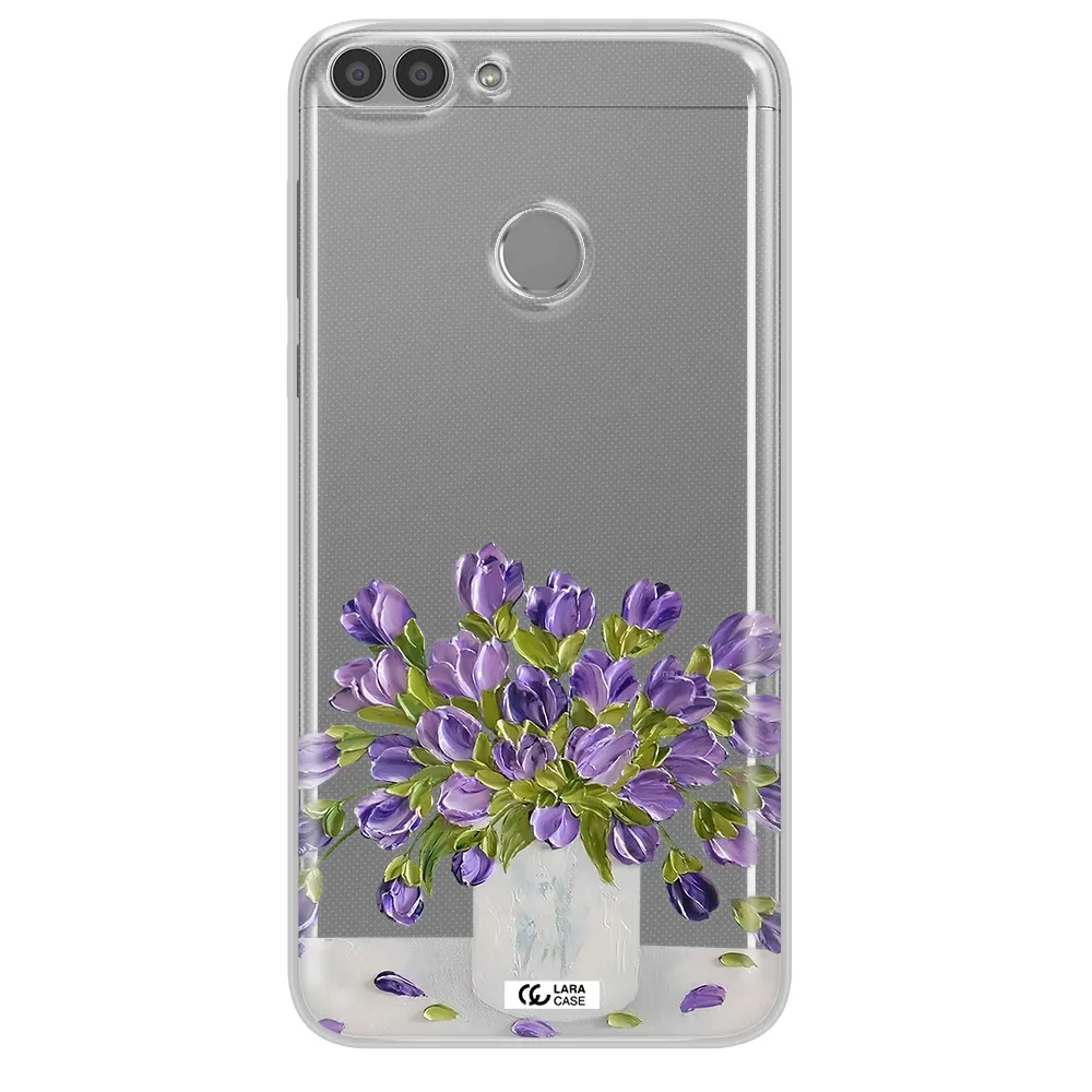 a bunch of purple flowers Huawei P Smart Clear TPU Case