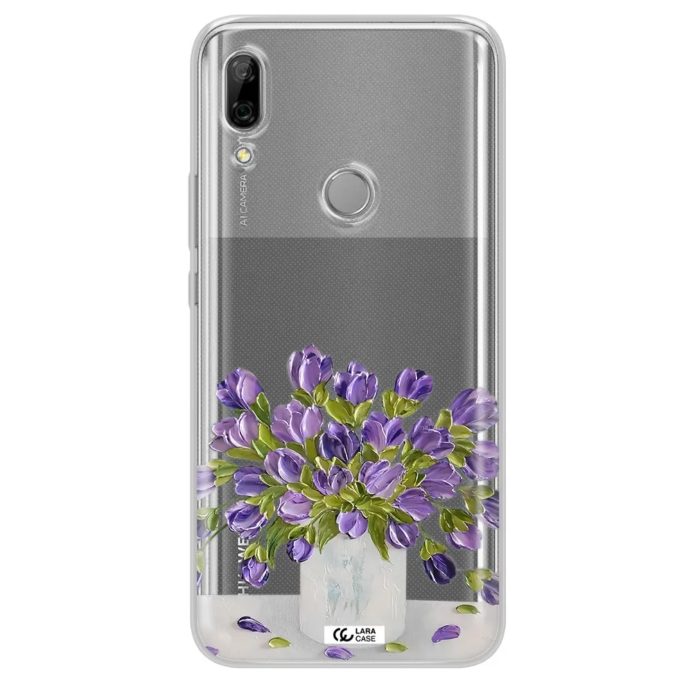 a bunch of purple flowers Huawei P Smart Z Clear TPU Case