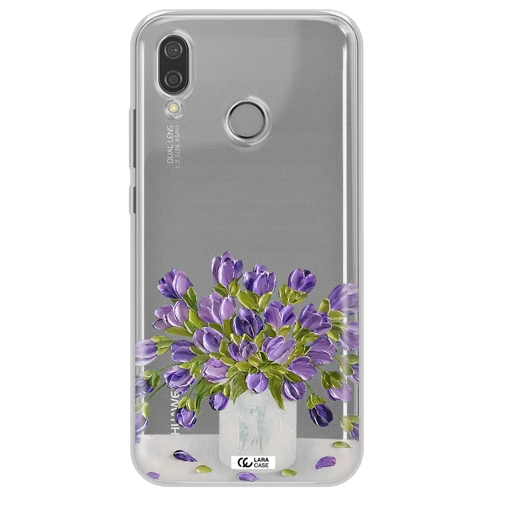 a bunch of purple flowers Huawei P20 Lite Clear TPU Case