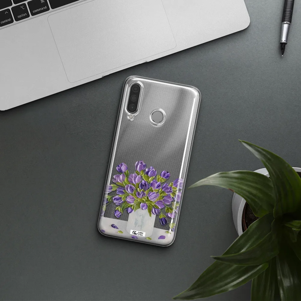 a bunch of purple flowers Huawei P30 Lite Clear TPU Case