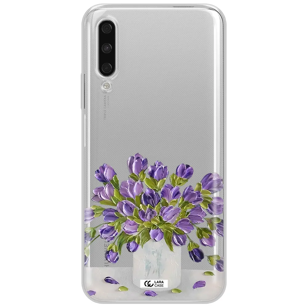 A Bunch Of Purple Flowers Huawei Y9S Clear Tpu Case