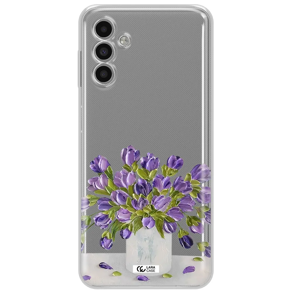 A Bunch Of Purple Flowers Samsung A13 5G Clear Tpu Case