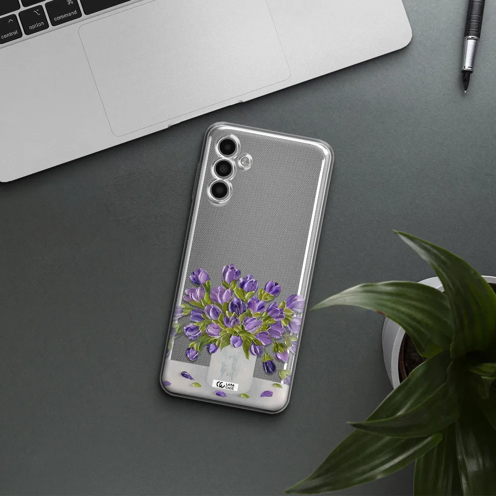 A Bunch Of Purple Flowers Samsung A13 5G Clear Tpu Case