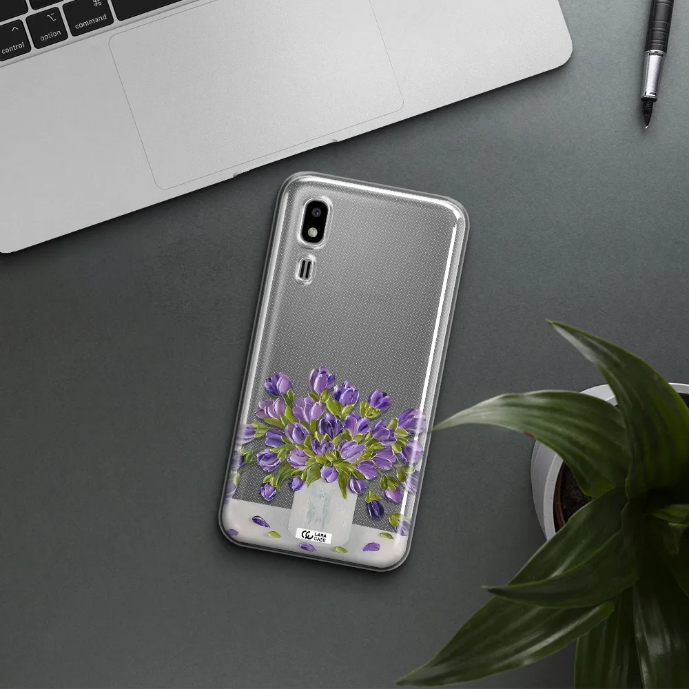 a bunch of purple flowers Samsung A2 Core Clear TPU Case