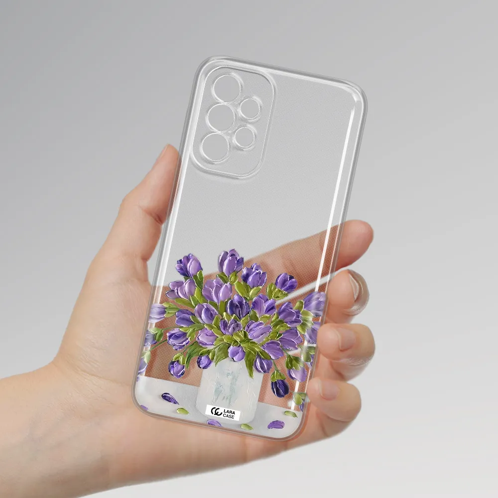 A Bunch Of Purple Flowers Samsung A23 5G Clear Tpu Case