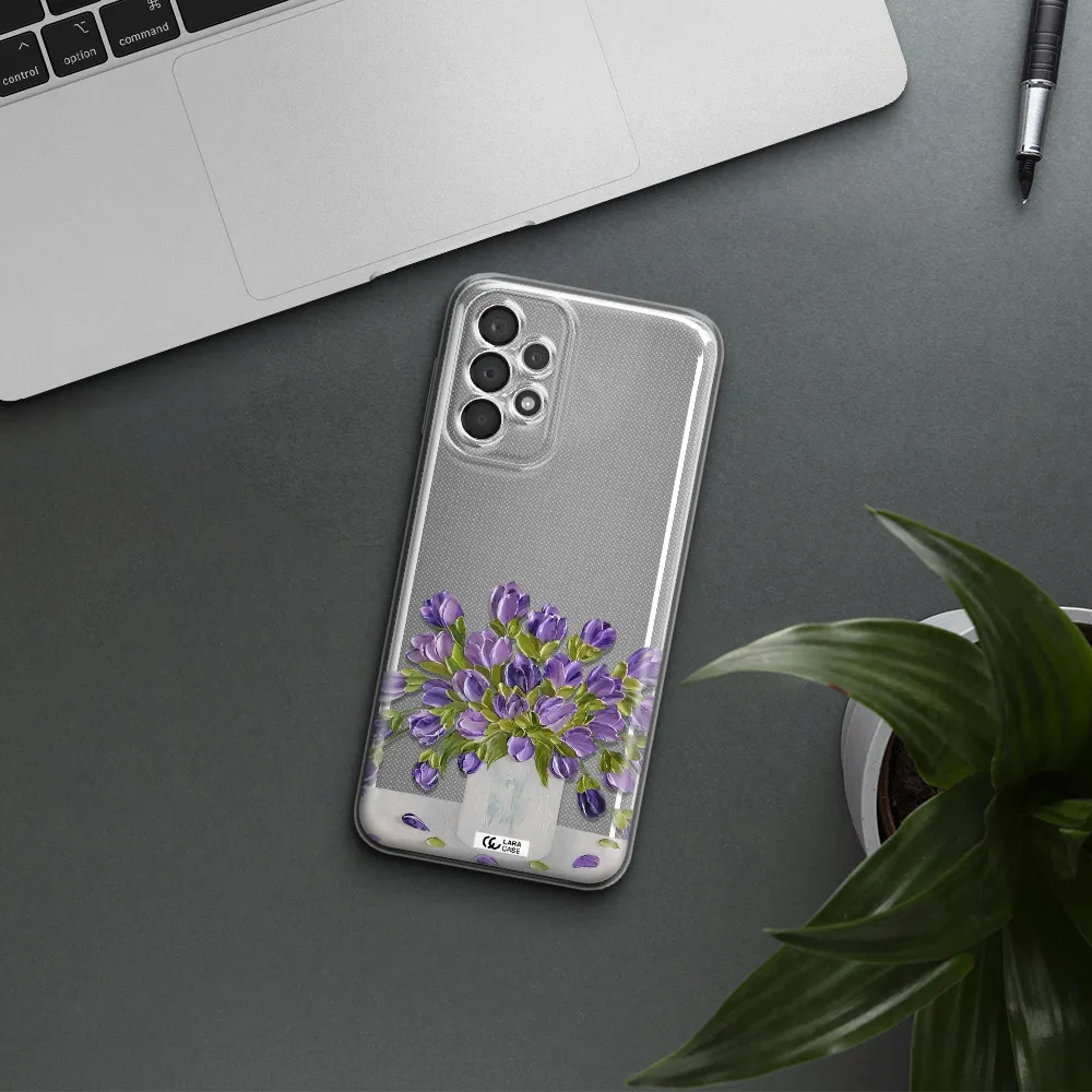 A Bunch Of Purple Flowers Samsung A23 5G Clear Tpu Case