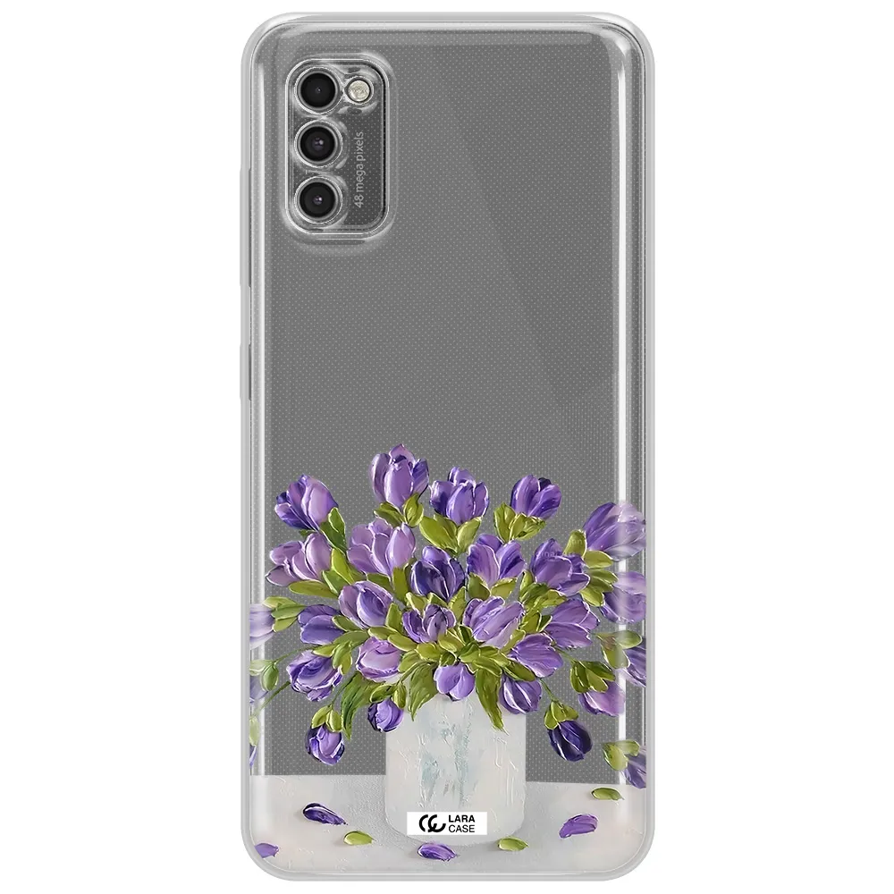 A Bunch Of Purple Flowers Samsung A41 Clear Tpu Case