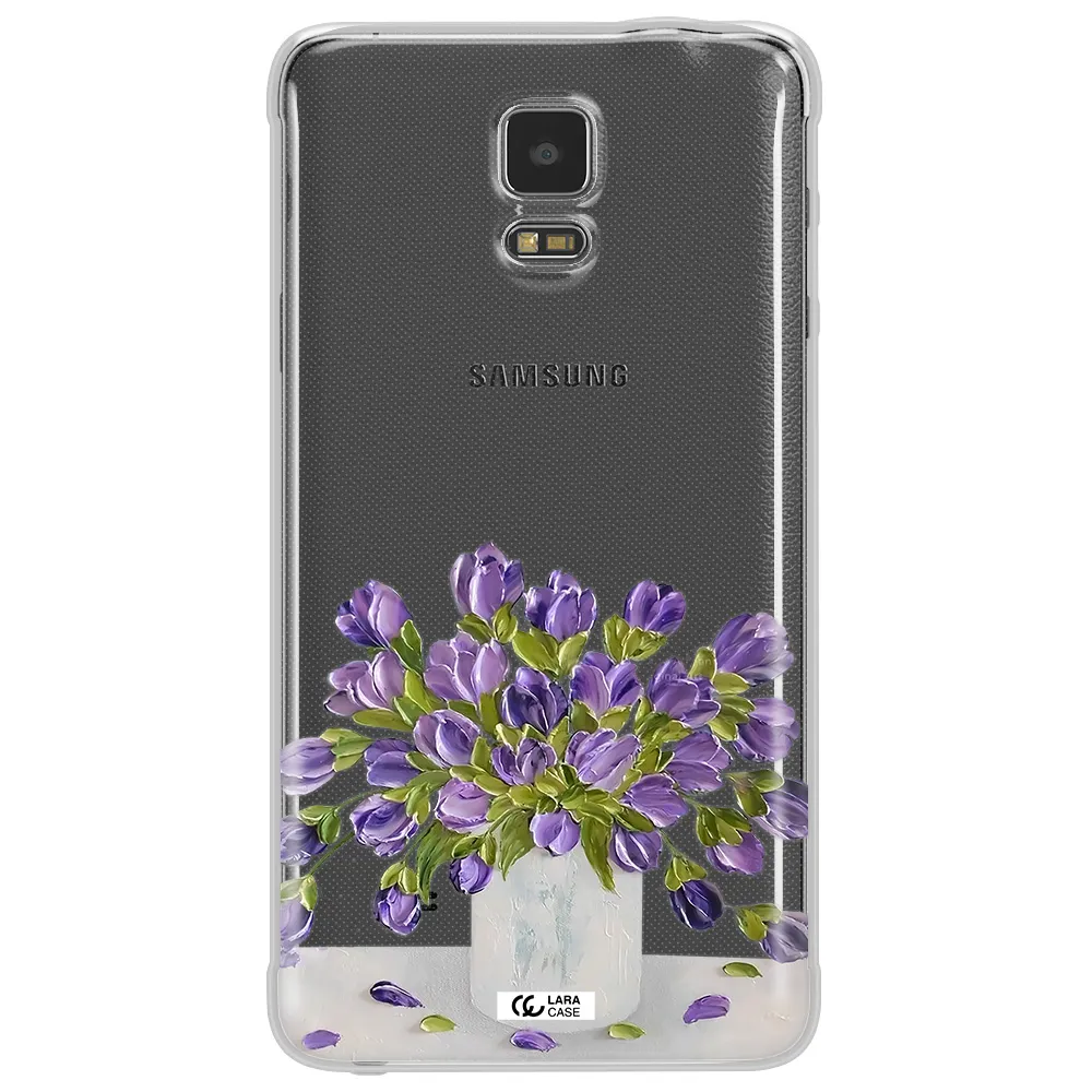 a bunch of purple flowers Samsung Note 4 Clear TPU Case