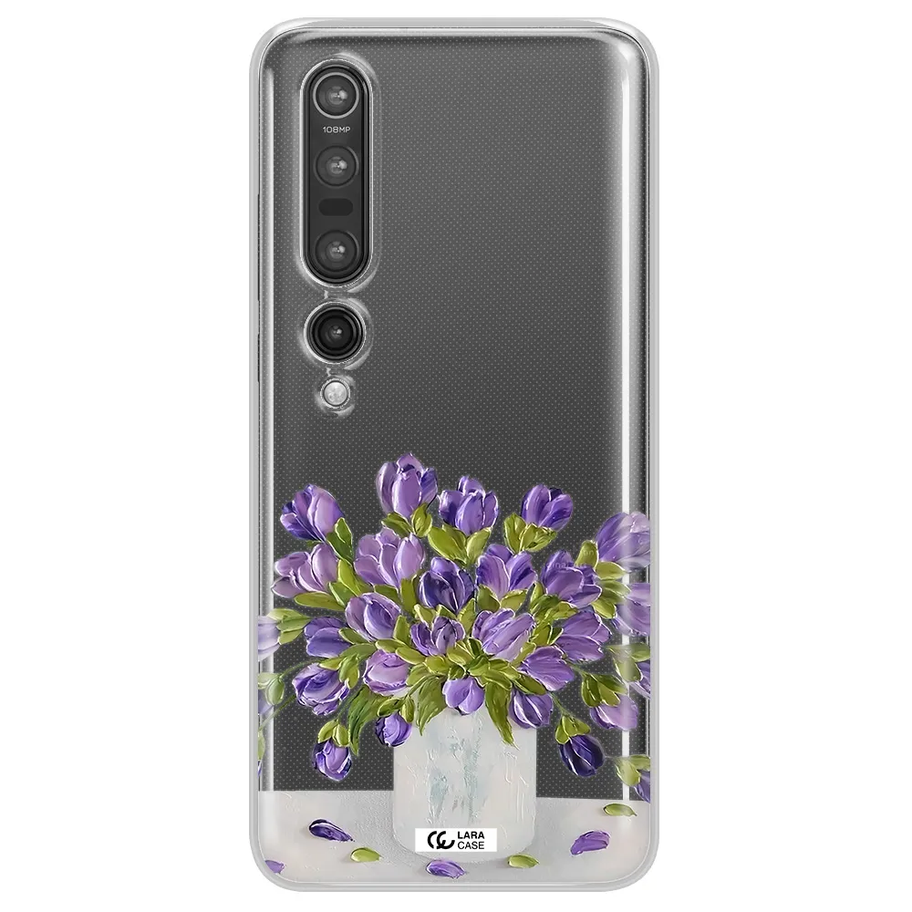 a bunch of purple flowers Xiaomi Mi 10 Pro Clear TPU Case