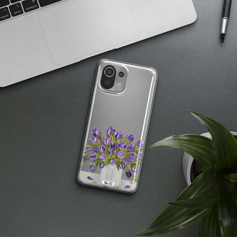 a bunch of purple flowers Xiaomi Mi 11 Lite Clear TPU Case
