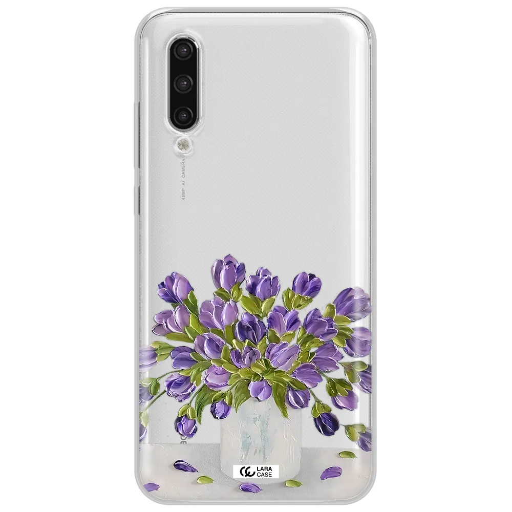 A Bunch Of Purple Flowers Xiaomi Mi 9 Lite Clear Tpu Case