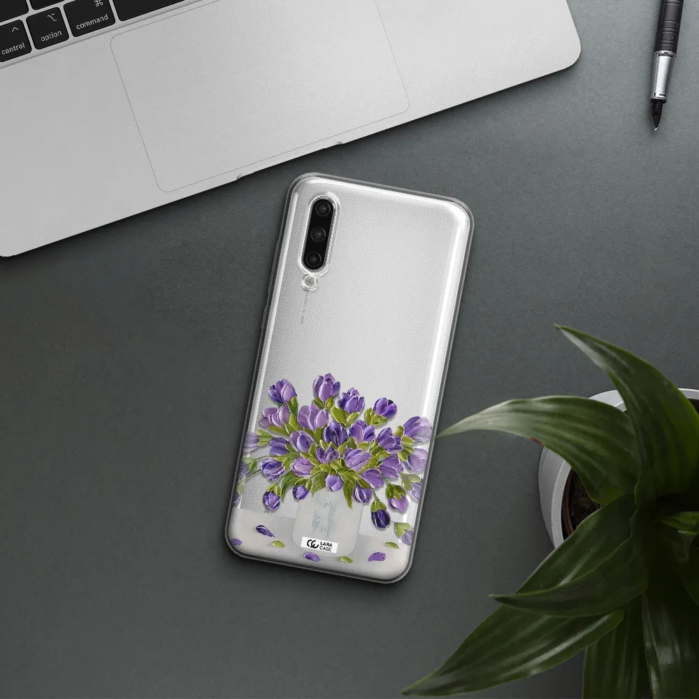 A Bunch Of Purple Flowers Xiaomi Mi 9 Lite Clear Tpu Case