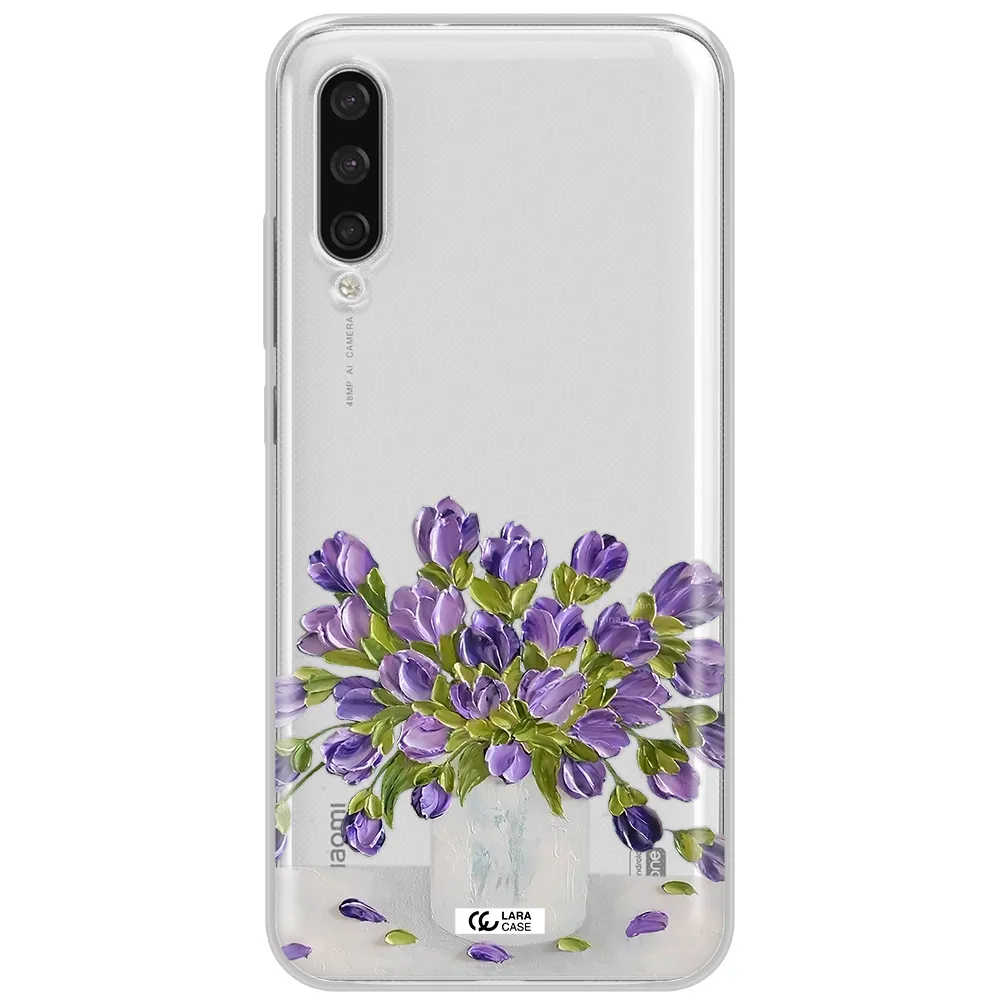 A Bunch Of Purple Flowers Xiaomi Mi A3 Clear Tpu Case