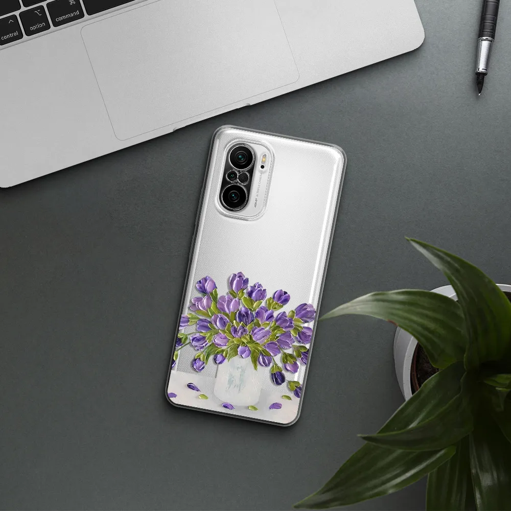 A Bunch Of Purple Flowers Xiaomi Poco F3 Clear Tpu Case