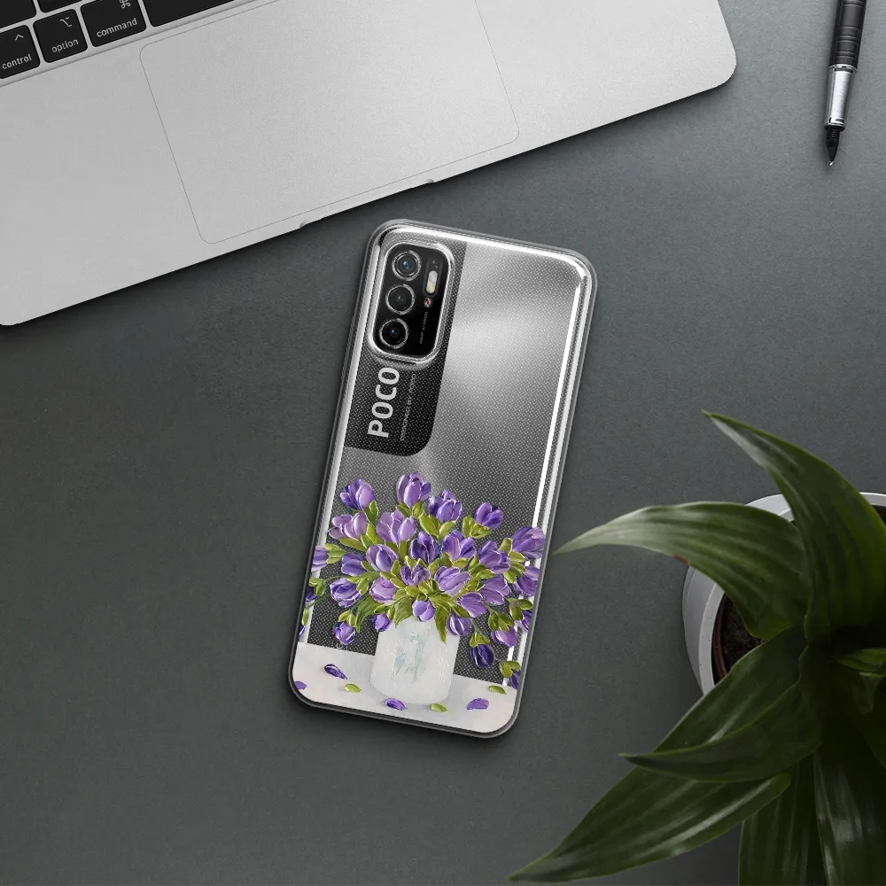A Bunch Of Purple Flowers Xiaomi Poco M3 Pro Clear Tpu Case